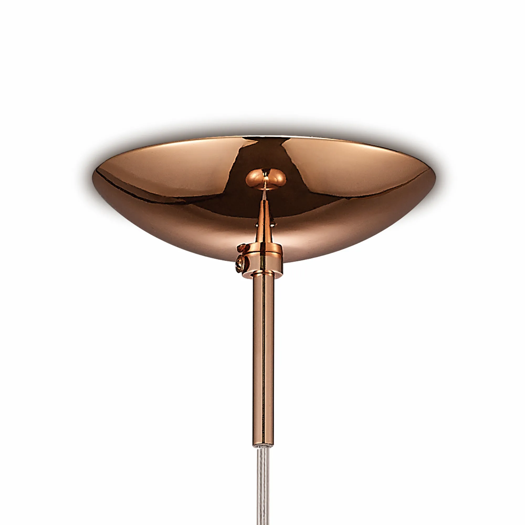 Miranda 25cm Glass Pendant 1 Light Copper D0126  Deco Miranda